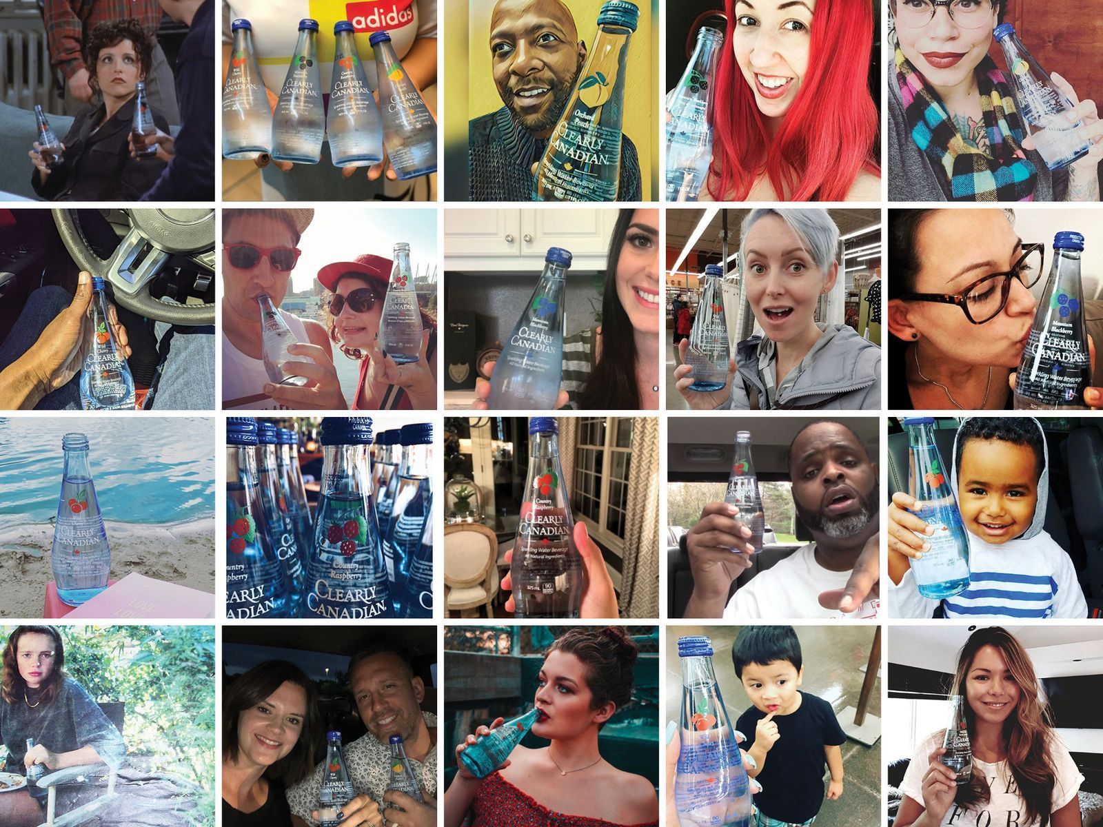 Montage of Clearly Canadian and People