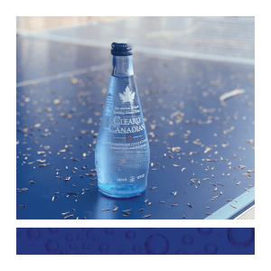 Clearly Canadian Sparkling Mineral Water Bottle 325ml on Flat Surface